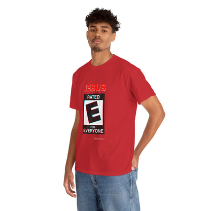 Jesus Rated E Unisex Heavy Cotton Tee Christian T-Shirt