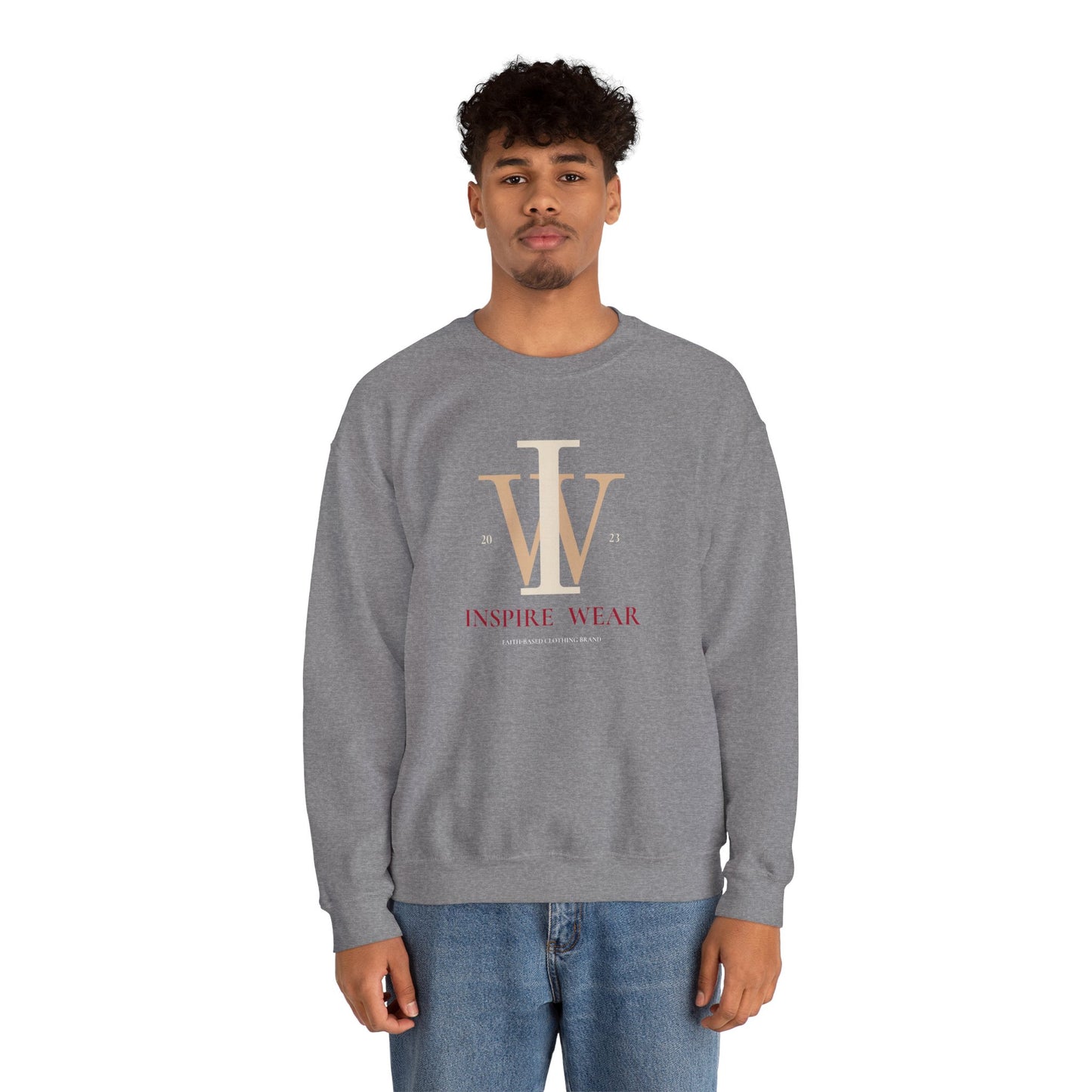 Inspire Wear IW Monogram Logo Crewneck Sweatshirt