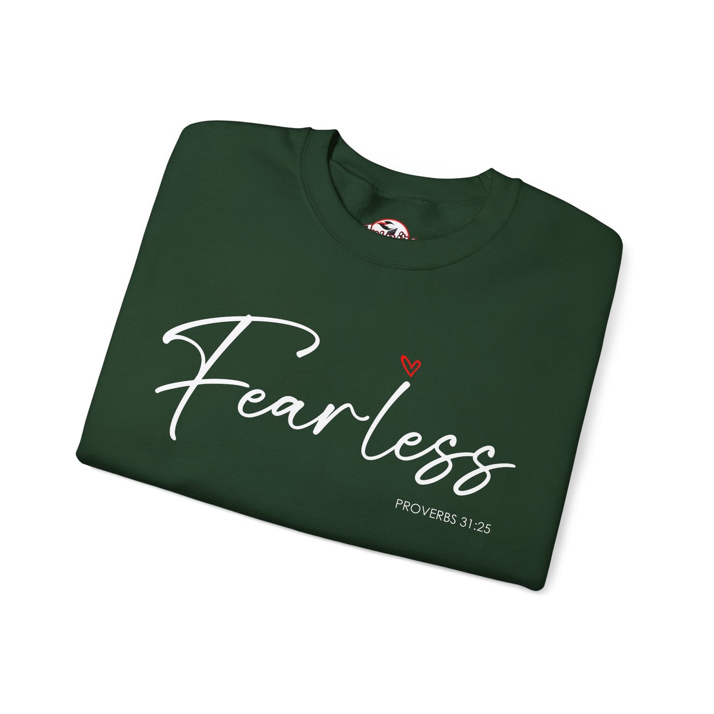 "Fearless" Inspirational Crewneck Sweatshirt — (Proverbs 31)