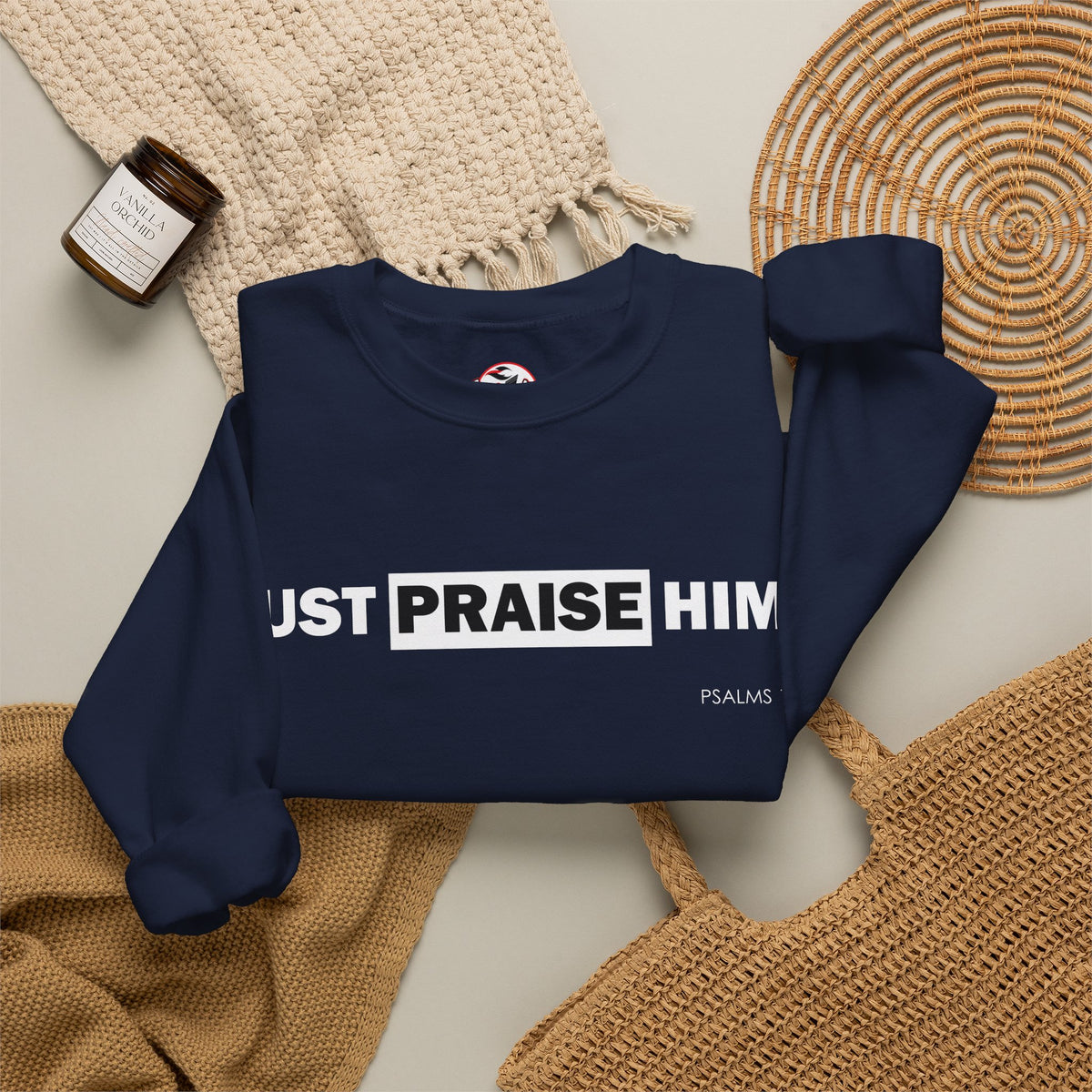 "Just Praise Him" Inspirational Crewneck Sweatshirt