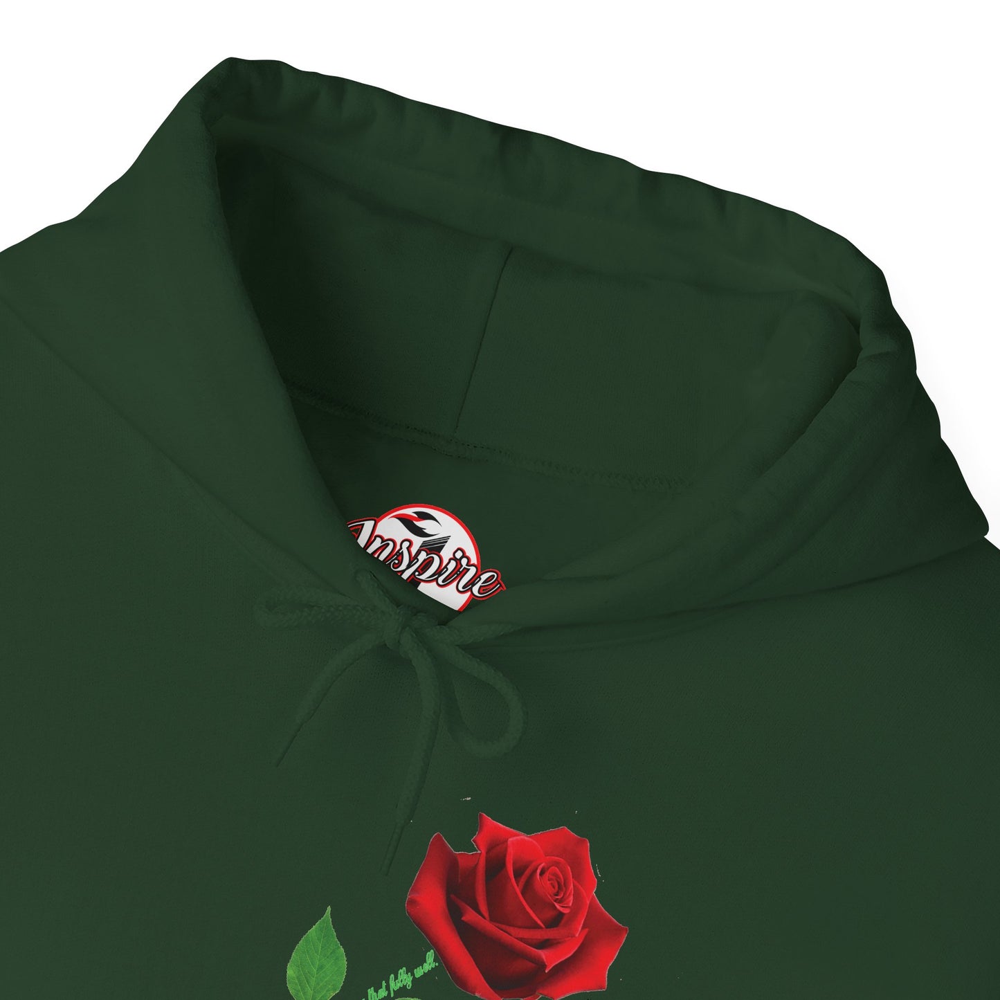 "Fearfully and Wonderfully Made" Rose Graphic Pullover Hoodie