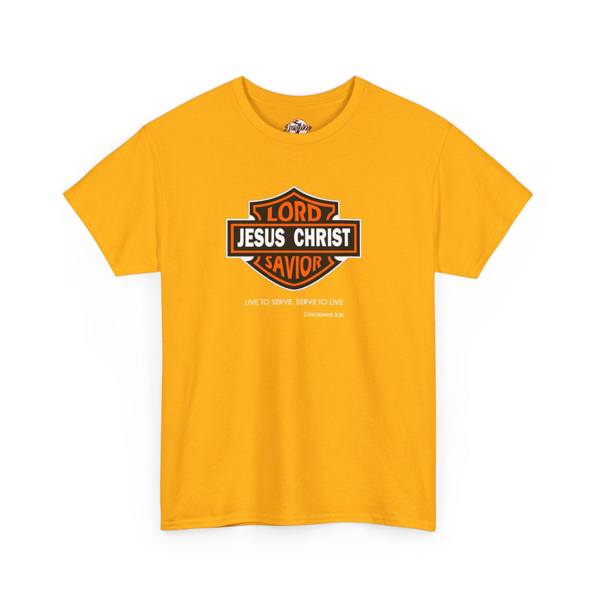 Jesus Christ Savior T‑Shirt — Lord Savior Motorcycle Shield Design