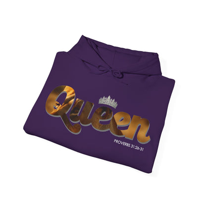 "I am Queen" Womens Affirmation Heavy Blend™ Hooded Sweatshirt