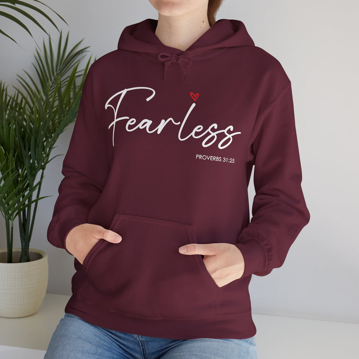 "Fearless" Inspirational Pullover Hoodie