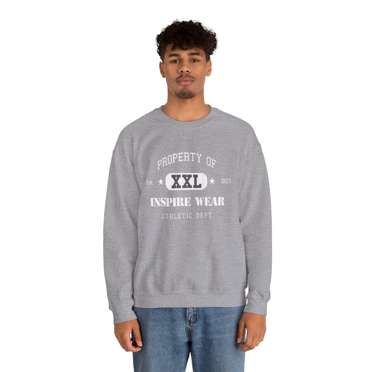 "Property of Inspire Wear" Athletic Crewneck Sweatshirt
