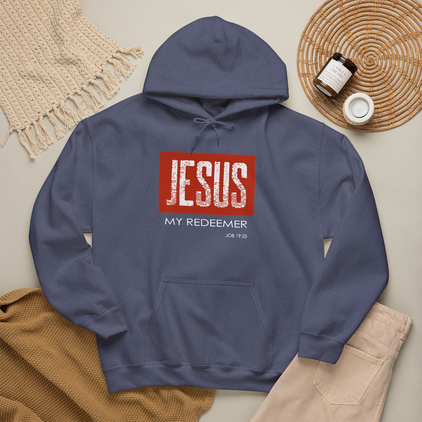 "Jesus My Redeemer" Inspirational Pullover Hoodie