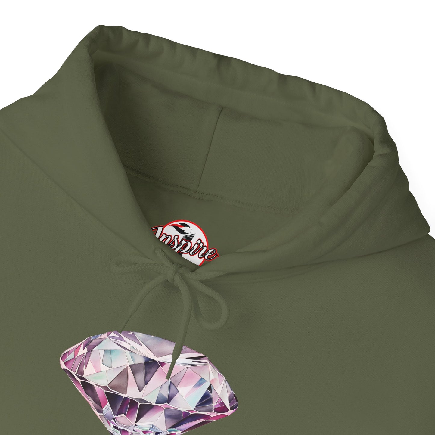 "No pressure, no Diamond" Inspirational Graphic Pullover Hoodie