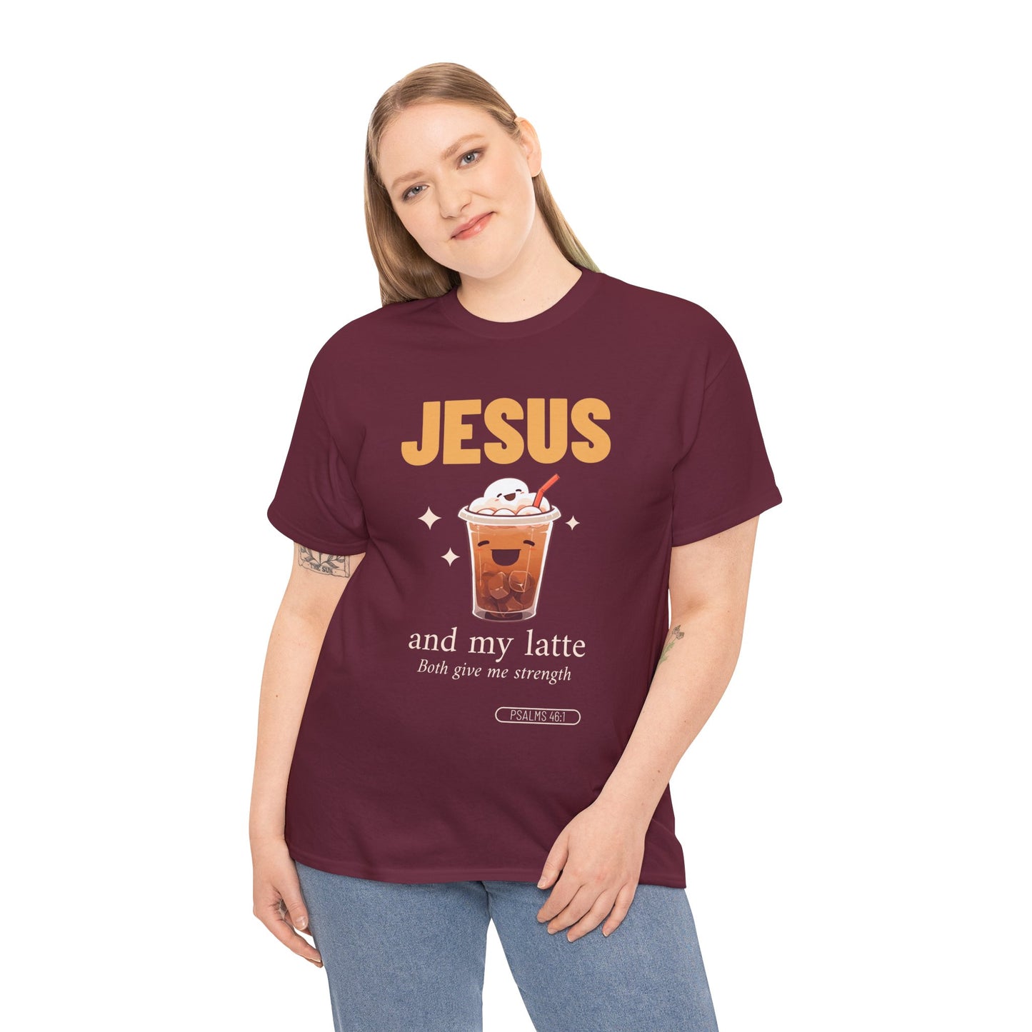 “Jesus and My Latte” Faith & Coffee Unisex Graphic Tee