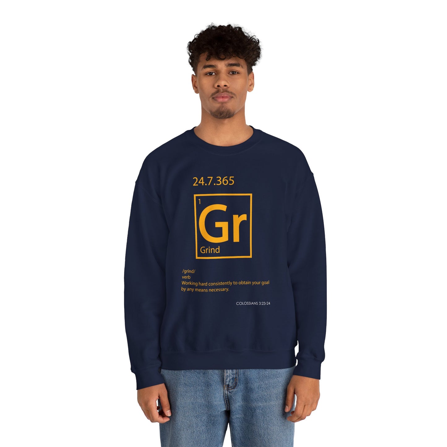 Grind 24/7/365 Motivational Element Crewneck Sweatshirt