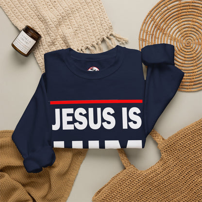 "Jesus Is Him" Inspirational Crewneck Sweatshirt