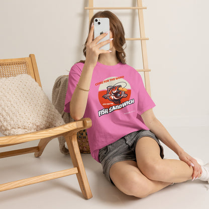 "Come for the Word" Fish Sandwich Graphic T-Shirt