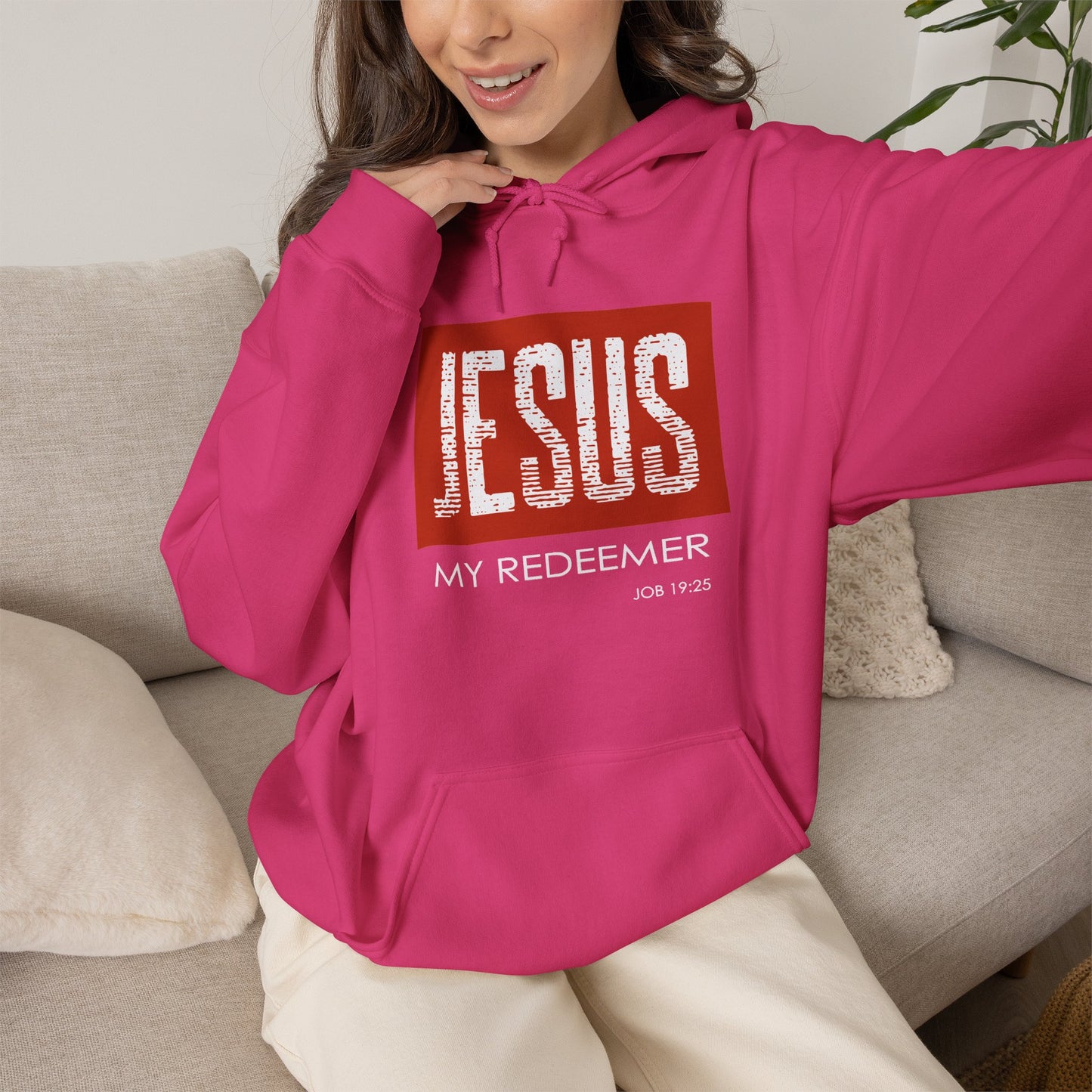 "Jesus My Redeemer" Inspirational Pullover Hoodie