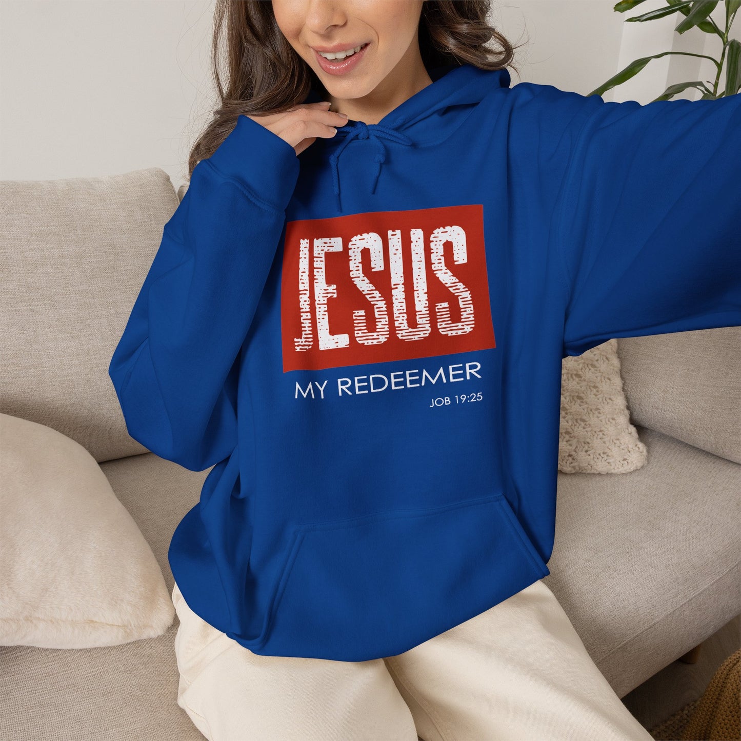 "Jesus My Redeemer" Inspirational Pullover Hoodie