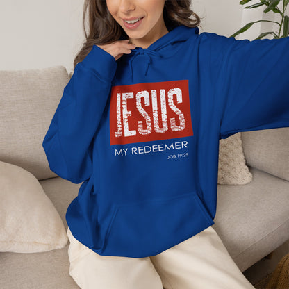 "Jesus My Redeemer" Inspirational Pullover Hoodie