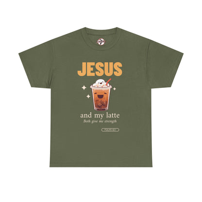 “Jesus and My Latte” Faith & Coffee Unisex Graphic Tee