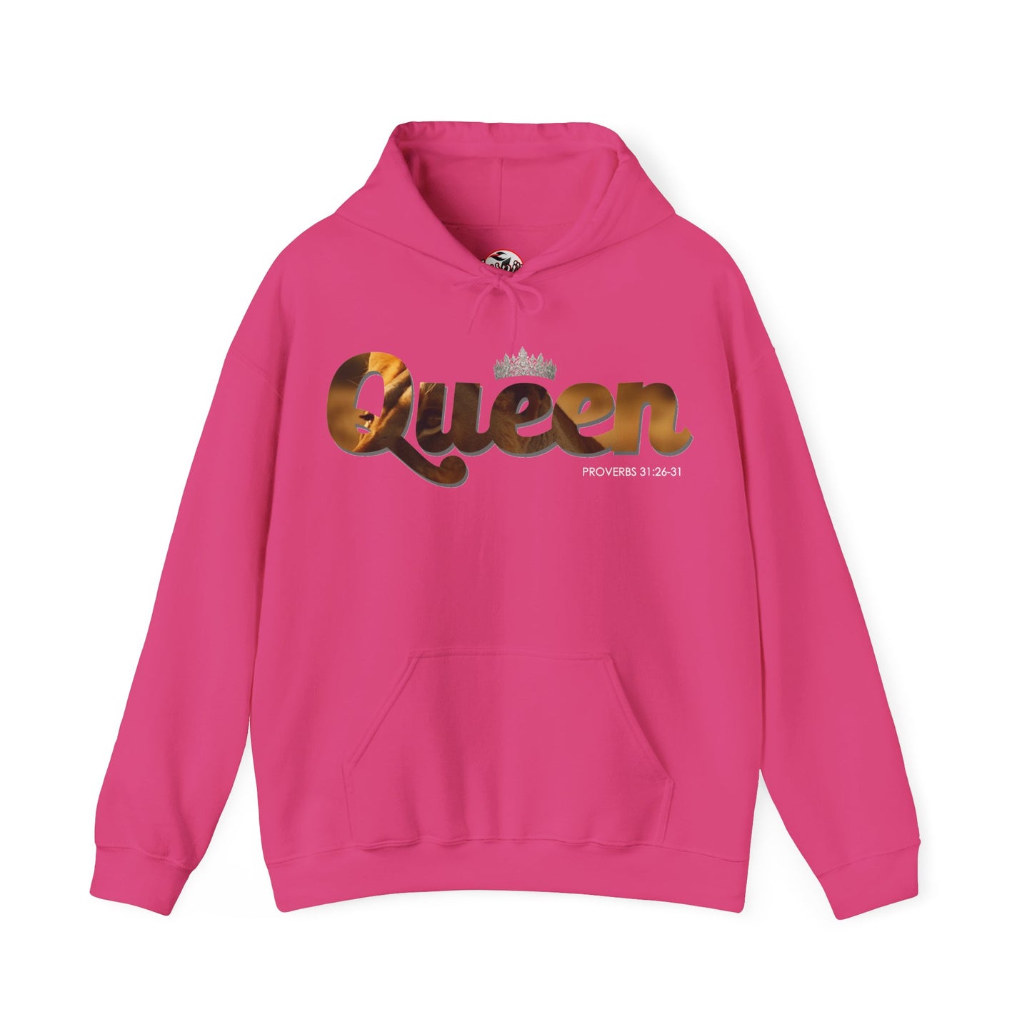 "I am Queen" Womens Affirmation Heavy Blend™ Hooded Sweatshirt