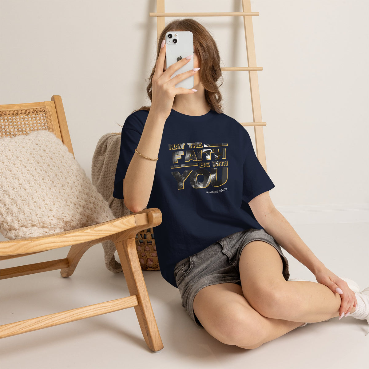 "May The Faith Be With You" Inspirational Graphic T‑Shirt