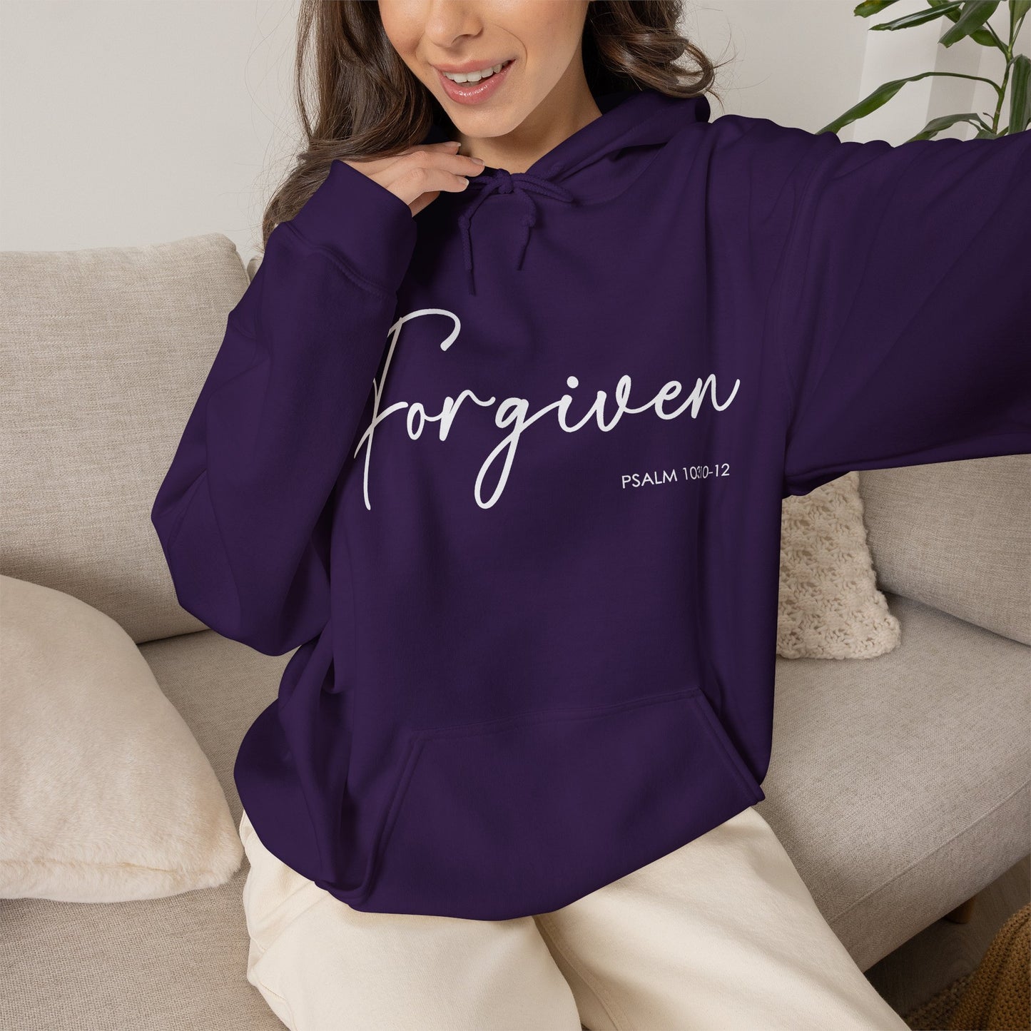"Forgiven" Inspirational Pullover Hoodie