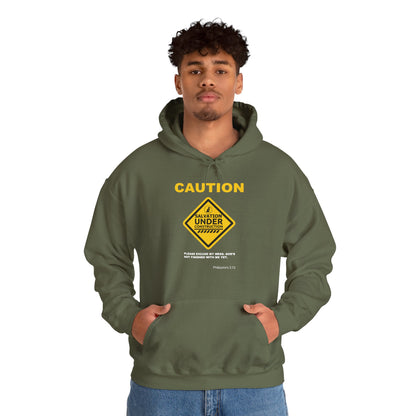 "Caution Salvation Under Construction" Graphic Pullover Hoodie