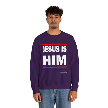 "Jesus Is Him" Inspirational Crewneck Sweatshirt