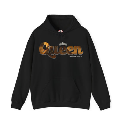 "I am Queen" Womens Affirmation Heavy Blend™ Hooded Sweatshirt