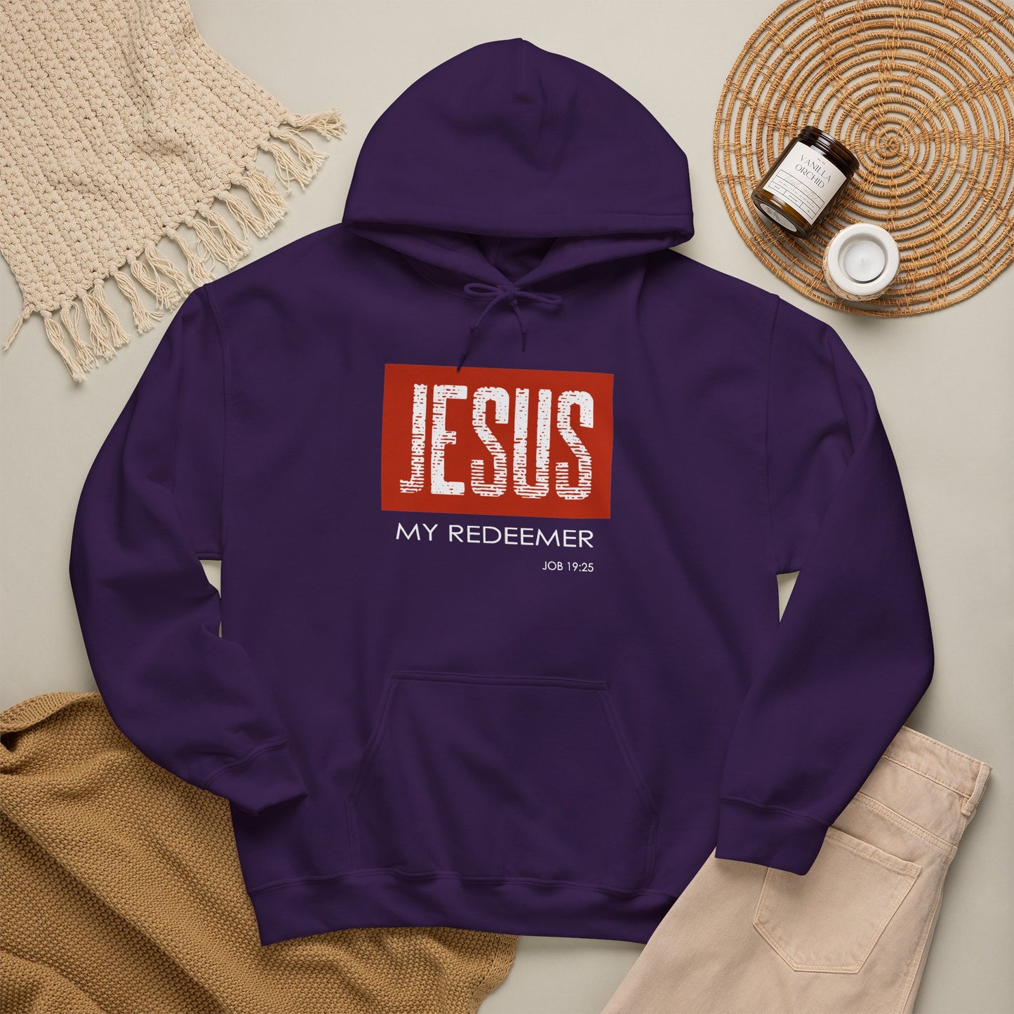 "Jesus My Redeemer" Inspirational Pullover Hoodie