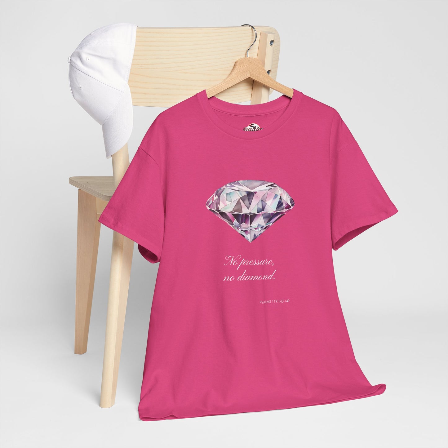 "No Pressure, No Diamond" Women's Inspirational Graphic T-Shirt