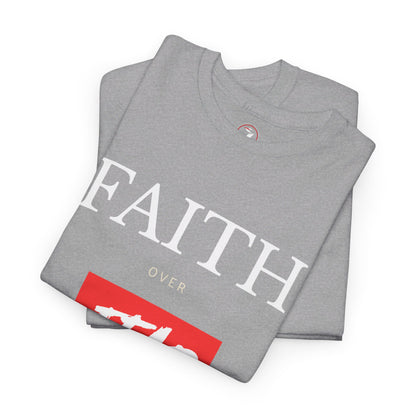 Faith Over Fear Men's Unisex Heavy Cotton Tee