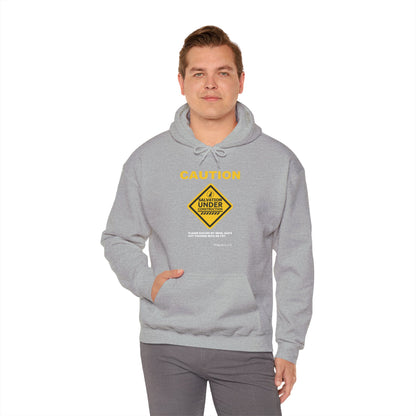 "Caution Salvation Under Construction" Graphic Pullover Hoodie