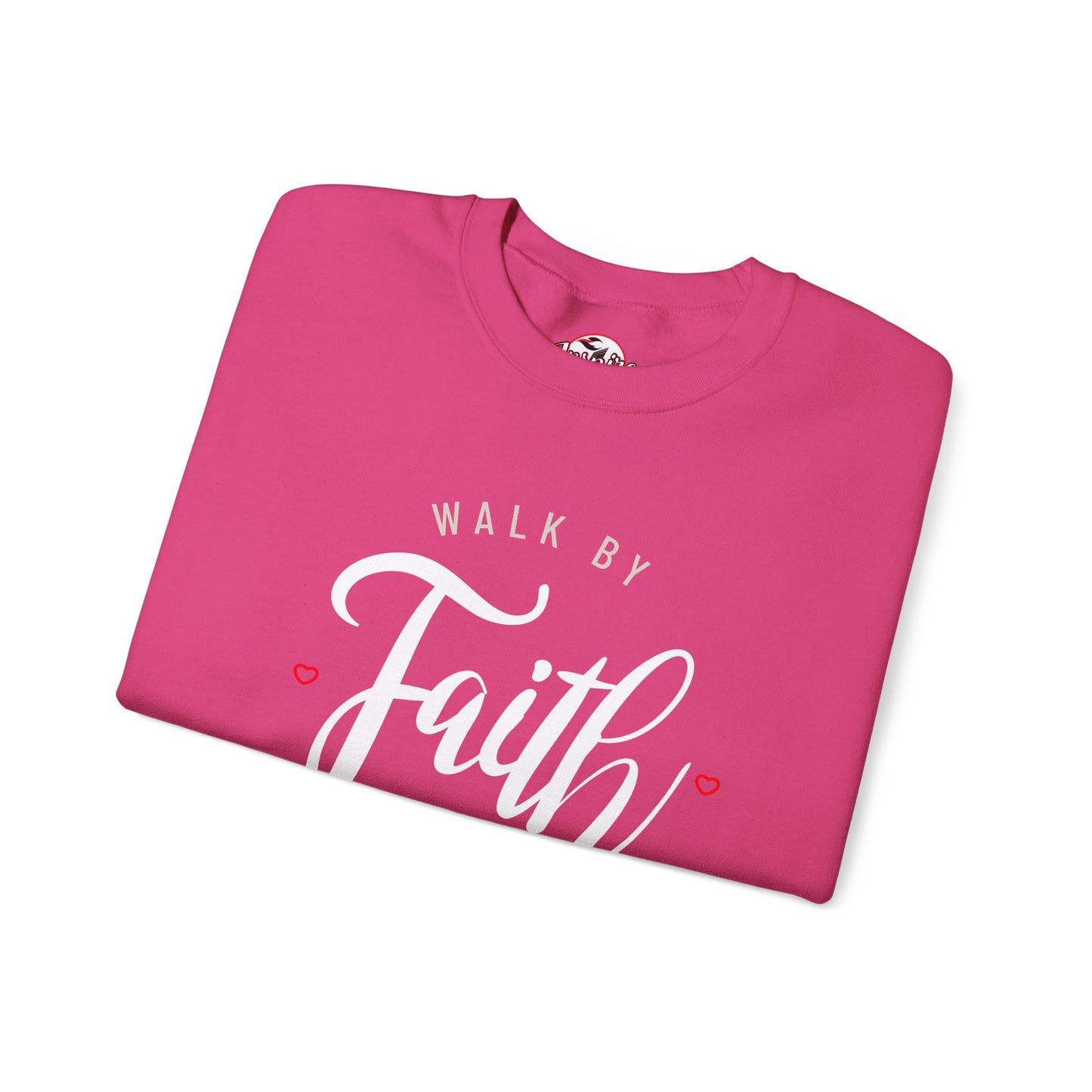 "Walk by Faith, Not by Sight" Motivational Pullover Crewneck Sweatshirt