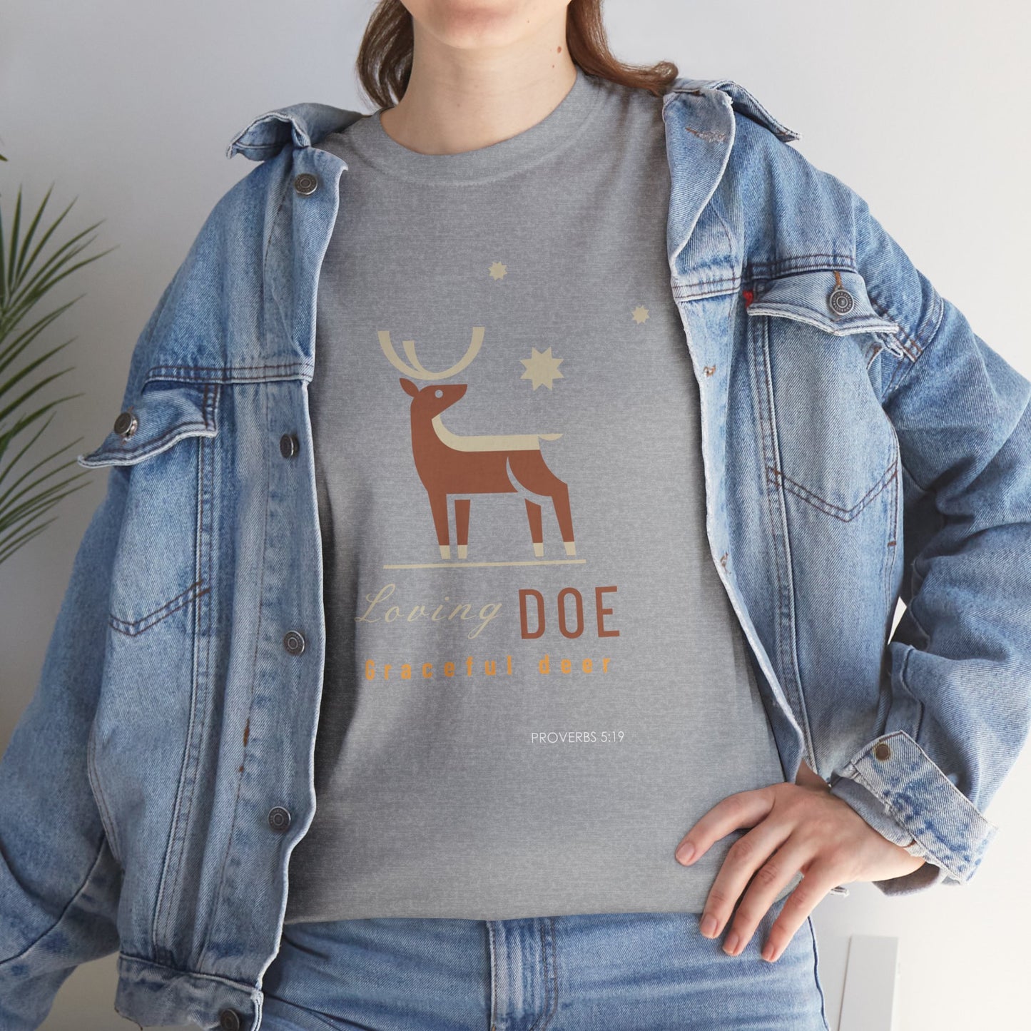 "Loving Doe Graceful Deer" Women's Inspirational Graphic T-Shirt