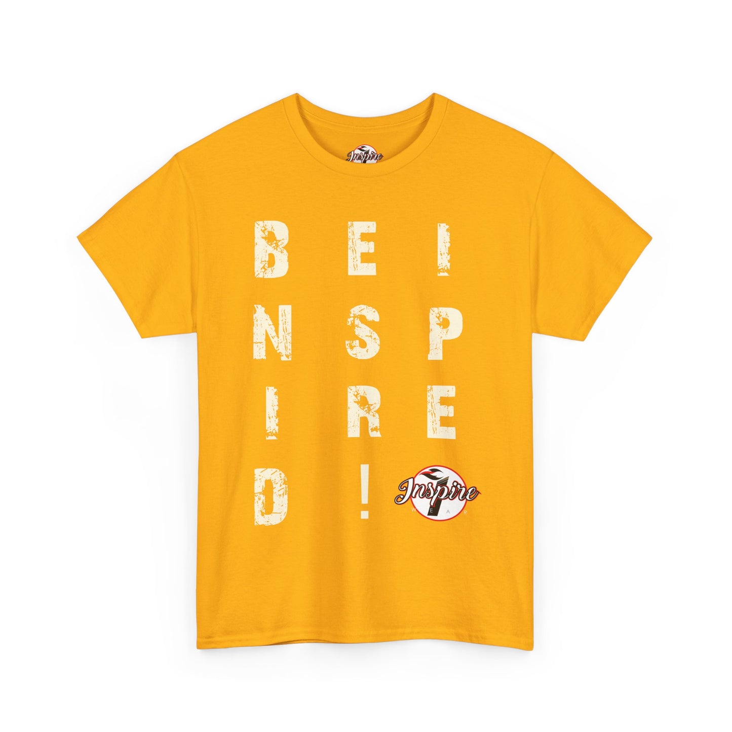 "Be Inspired" Motivational Vertical Graphic T-Shirt