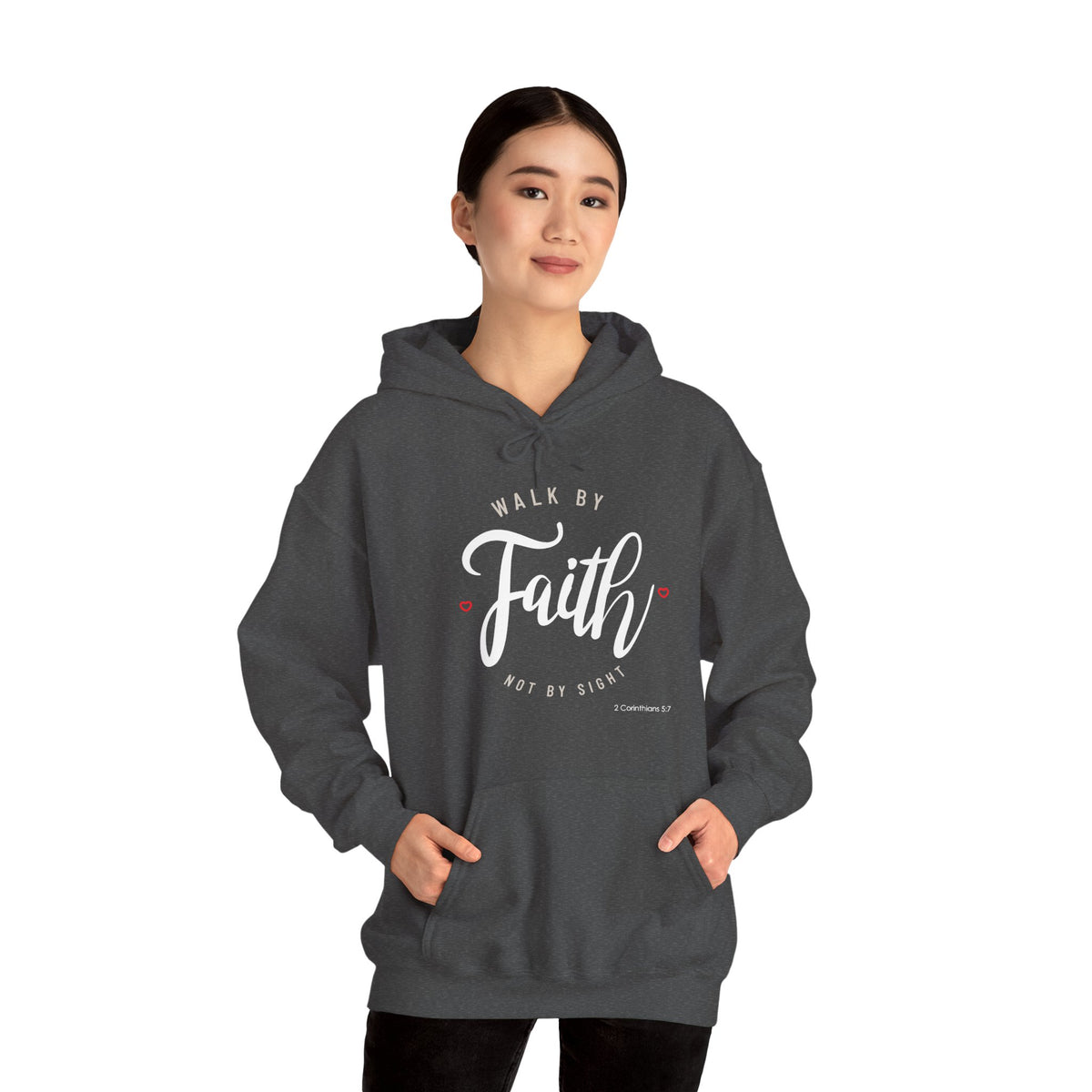 "Walk by Faith Not by Sight" Motivational Pullover Hoodie