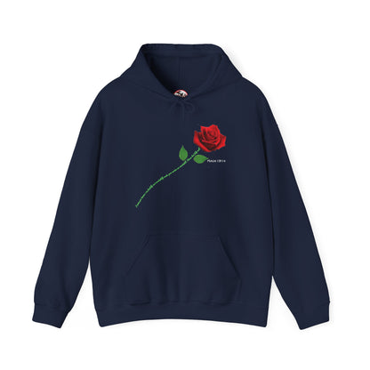 "Fearfully and Wonderfully Made" Rose Graphic Pullover Hoodie