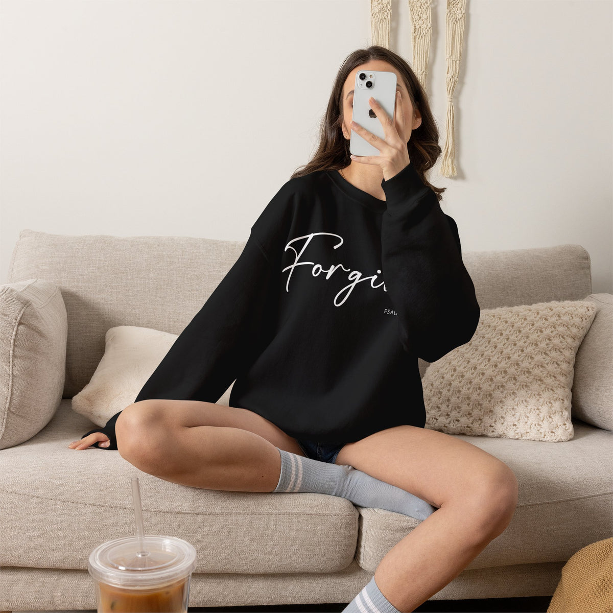 "Forgiven" Inspirational Pullover Crewneck Sweatshirt