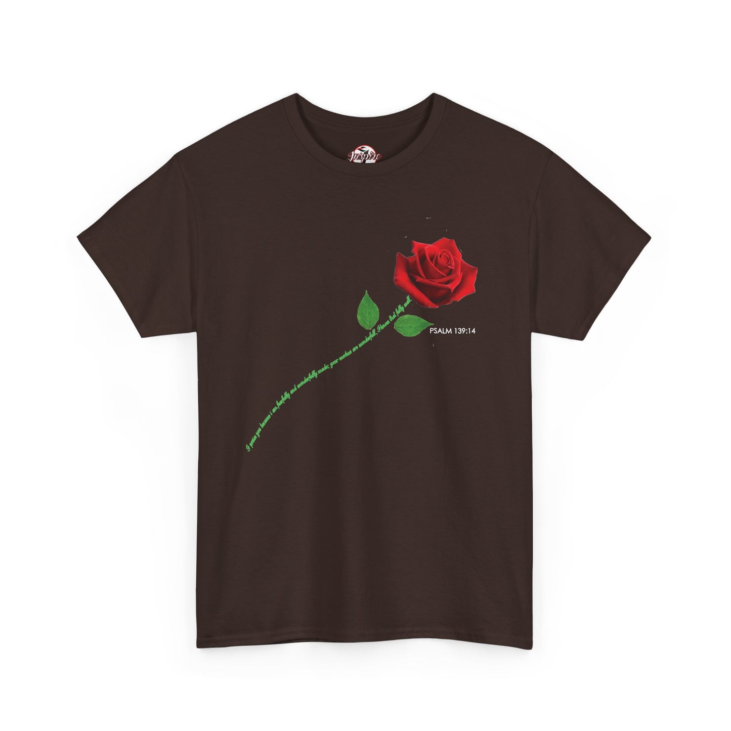 "Fearfully and Wonderfully Made" Rose Affirmative Graphic T-Shirt