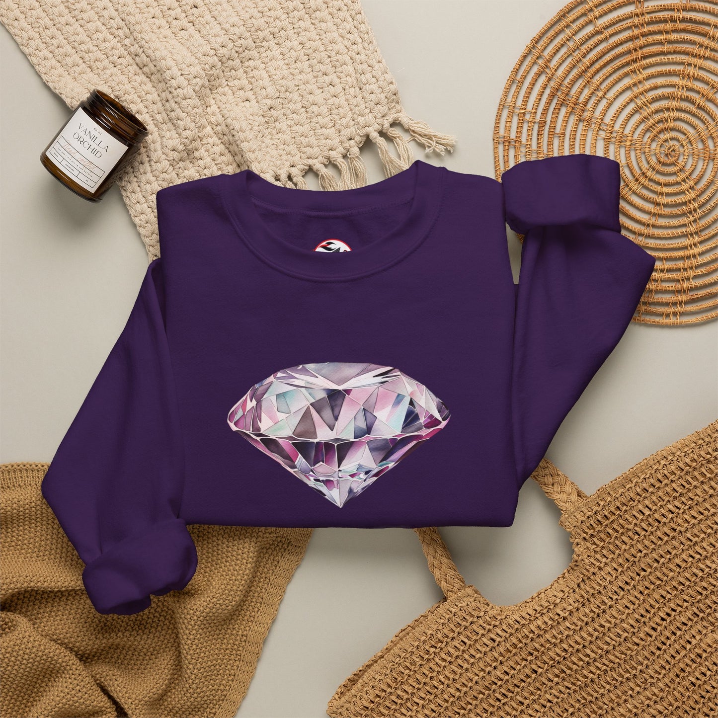 "No Pressure, No Diamond" Inspirational Crewneck Sweatshirt