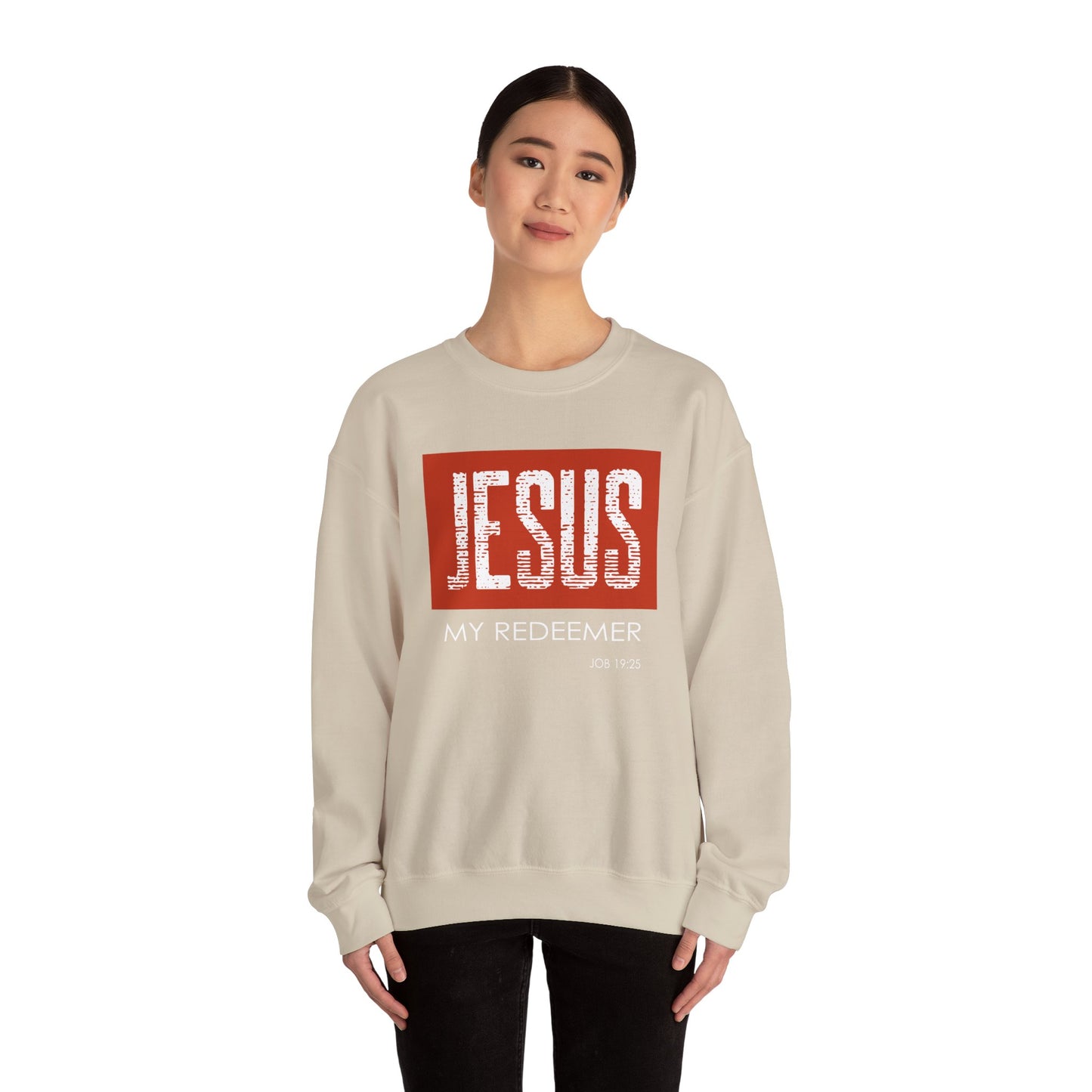 "Jesus My Redeemer" Inspirational Crewneck Sweatshirt