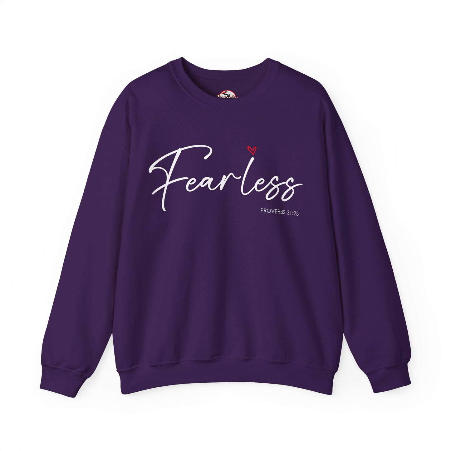 "Fearless" Inspirational Crewneck Sweatshirt — (Proverbs 31)