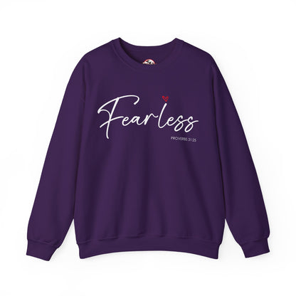 "Fearless" Inspirational Crewneck Sweatshirt — (Proverbs 31)