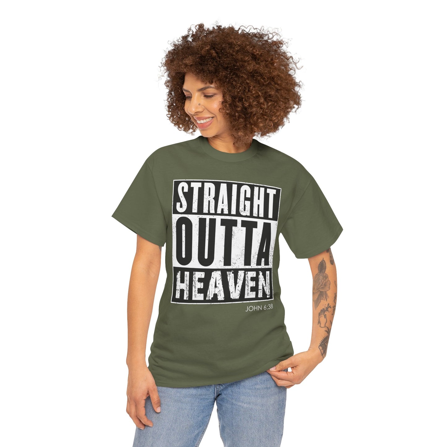Straight Outta Heaven Unisex Inspirational Graphic T-Shirt
