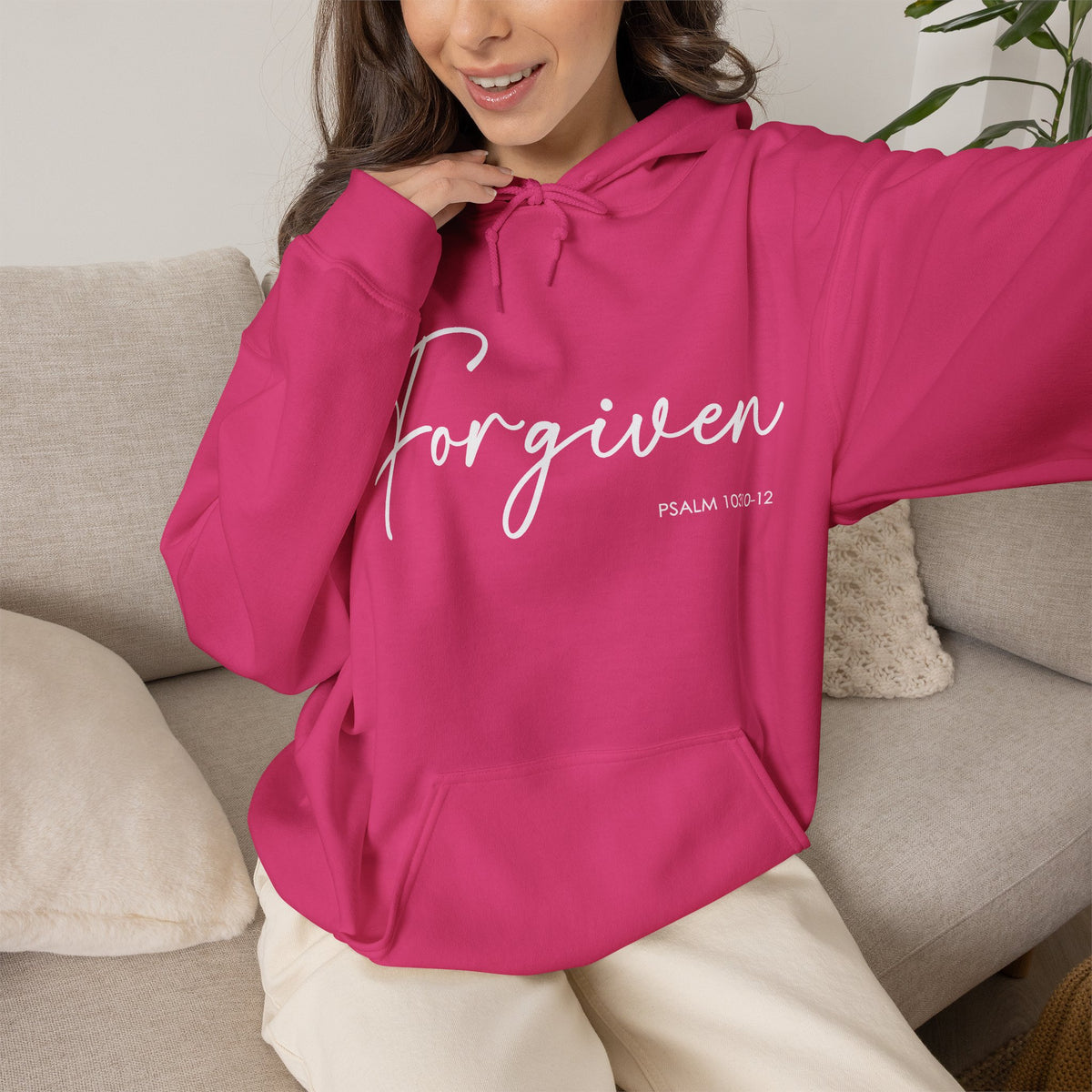 "Forgiven" Inspirational Pullover Hoodie