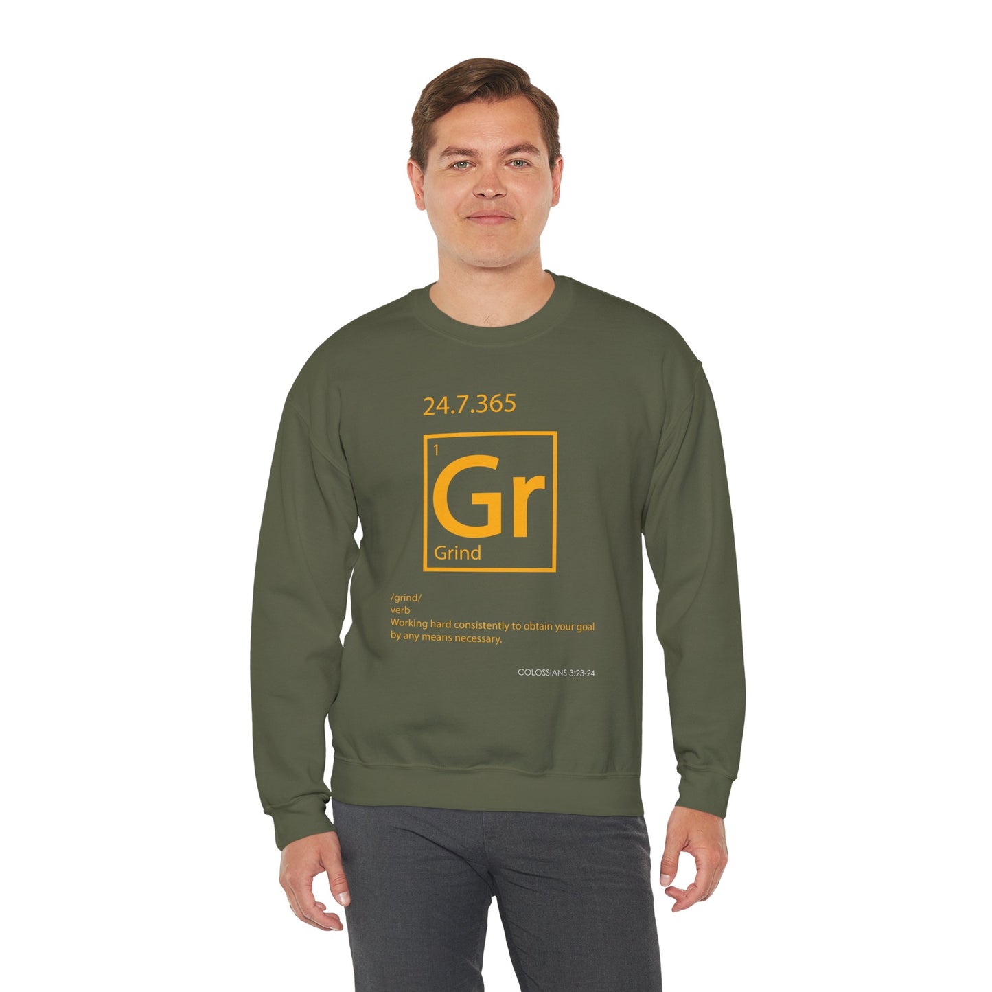 Grind 24/7/365 Motivational Element Crewneck Sweatshirt