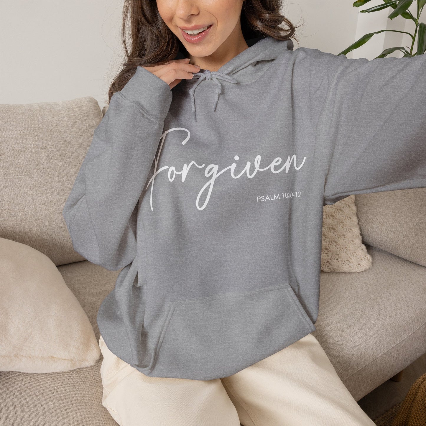 "Forgiven" Inspirational Pullover Hoodie