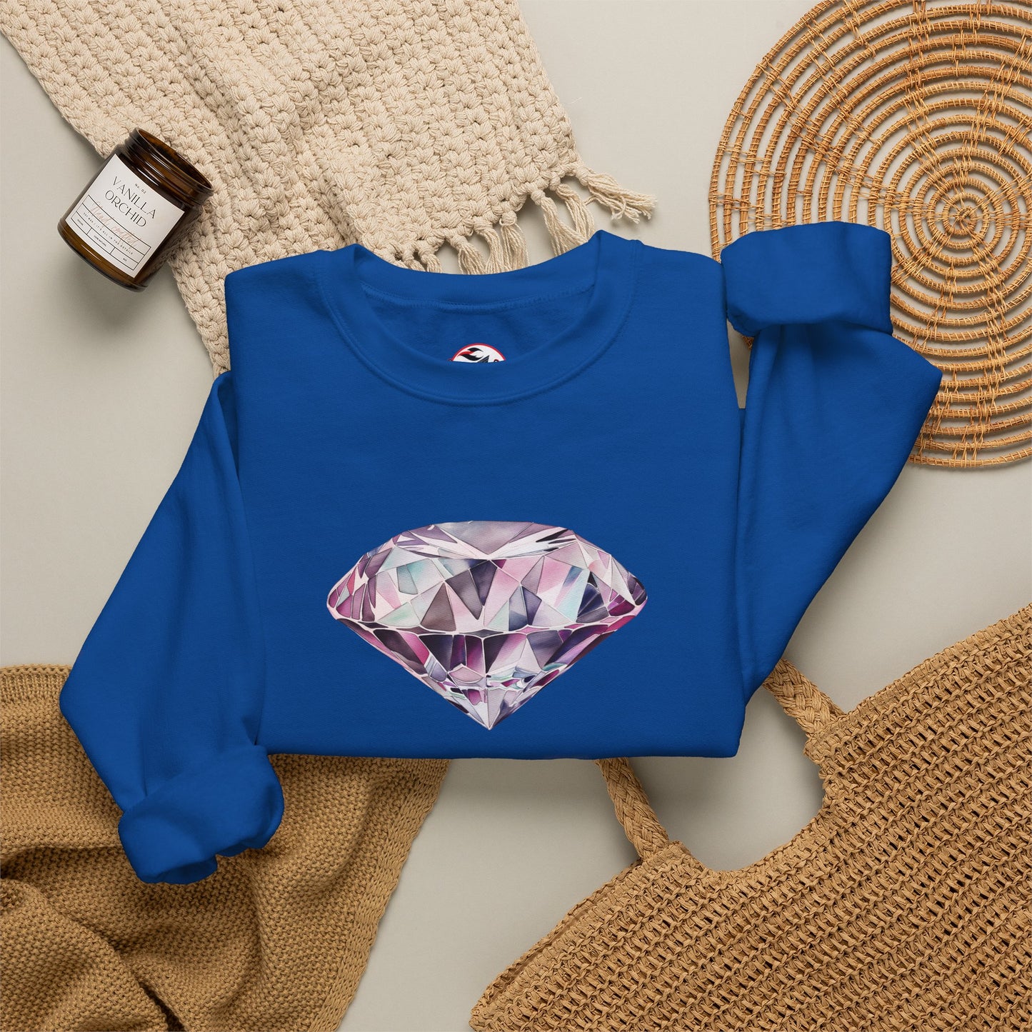 "No Pressure, No Diamond" Inspirational Crewneck Sweatshirt