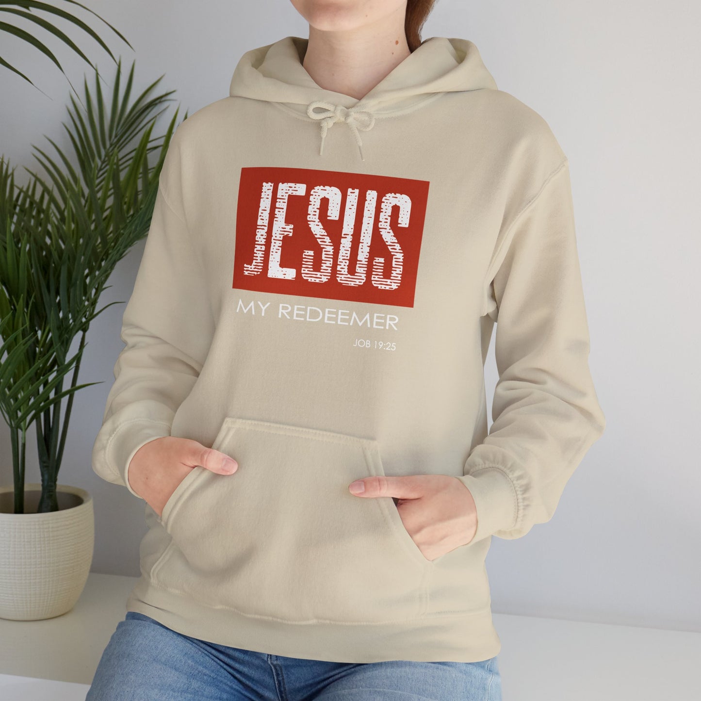 "Jesus My Redeemer" Inspirational Pullover Hoodie