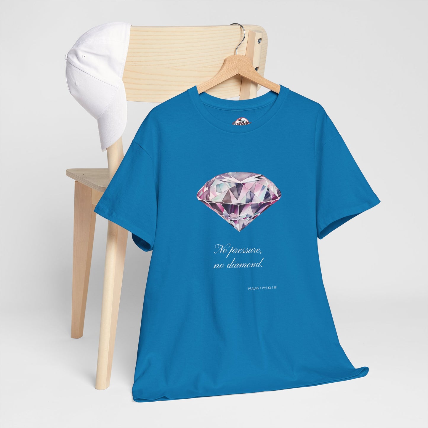 "No Pressure, No Diamond" Women's Inspirational Graphic T-Shirt