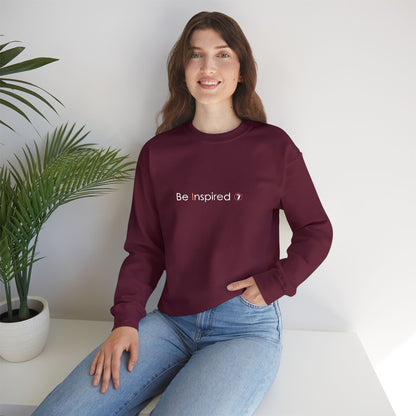 "Be Inspired" Embroidered Crewneck Sweatshirt