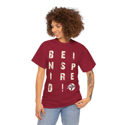 "Be Inspired" Motivational Vertical Graphic T-Shirt