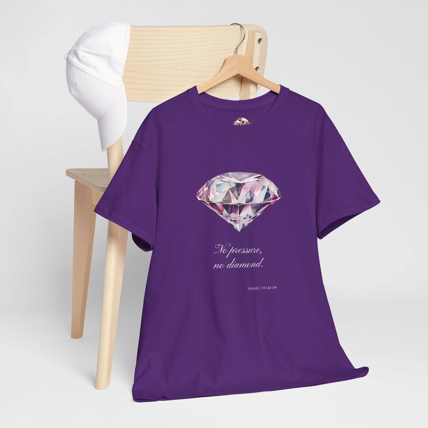 "No Pressure, No Diamond" Women's Inspirational Graphic T-Shirt